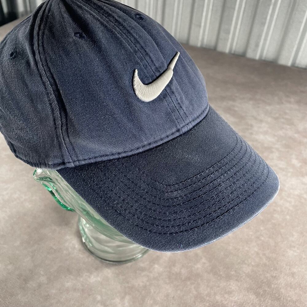 Vintage Y2K Texas A&M Nike Swoosh Logo Dad Hat Baseball Cap Navy Blue One Size